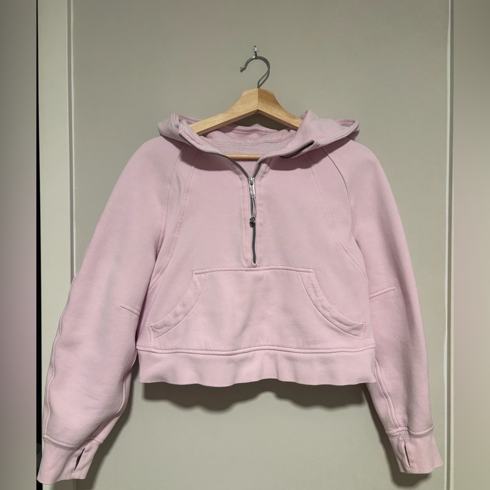 Light pink lululemon scuba hoodie